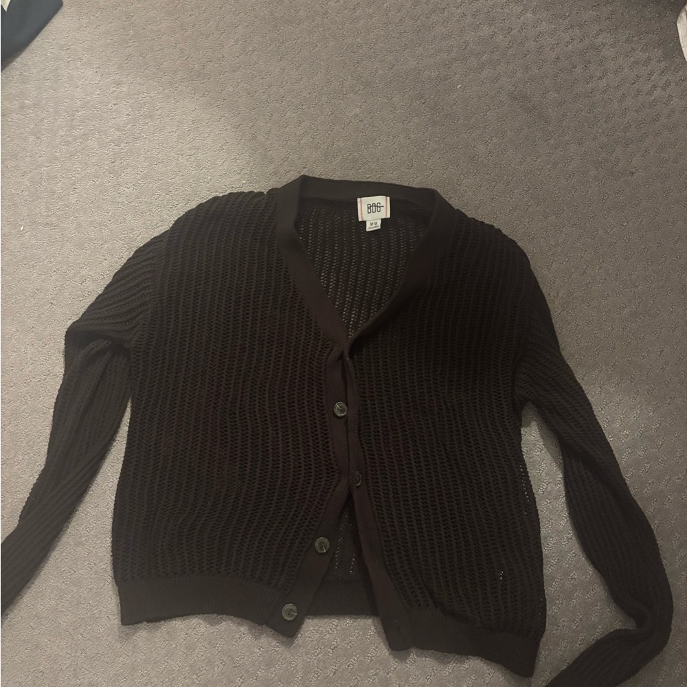 Brown Button-Up Women's Sweater